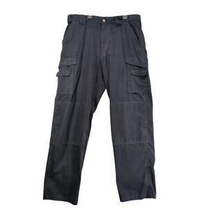 Tru-Spec Black Tactical Cargo Pants Mens 34x33 Ripstop Reinforced Knee Adj Waist